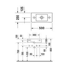 Load image into Gallery viewer, Duravit Vero Hand Rinse Basin - Right Hand Taphole