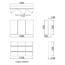 Load image into Gallery viewer, Clearlite Mahia 1200 3 Door Mirror Cabinet White Melamine