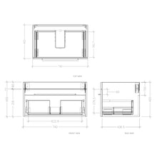 Load image into Gallery viewer, Newtech Citi 750 Citi 1 Drawer Wall Hung Vanity In Gloss White