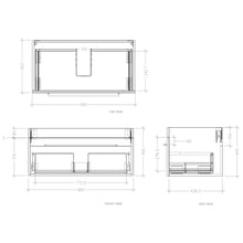 Load image into Gallery viewer, Newtech Citi 900 1 Drawer Centre Bowl Wall Hung Vanity Gloss White