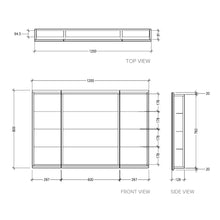 Load image into Gallery viewer, Newtech Avon 1200 3 Door Mirror Cabinet Gloss White