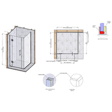 Load image into Gallery viewer, Crest Sereno 900x900 Hinged Door set Black