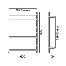Load image into Gallery viewer, Callisto 825x450 Heated Towel Rail Polished