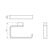 Load image into Gallery viewer, Quadro Toilet Roll Holder Matte Black