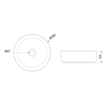 Load image into Gallery viewer, VC 355 Round Counter Top Basin Matt Black