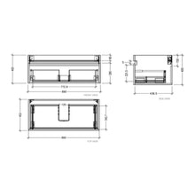 Load image into Gallery viewer, Brookfield 900 1 Drawer Wall Hung Vanity Dawn Grey (Cabinet only)