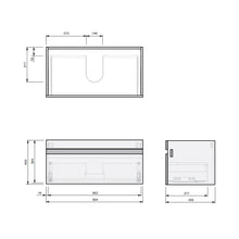 Load image into Gallery viewer, Lulu 46 Drawers - 900 Wall Vanity - 1 Drawer Charred Oak