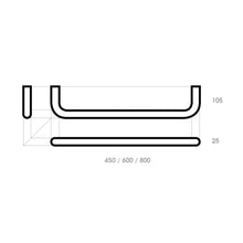 Load image into Gallery viewer, Icona Chateau 600mm Heated Towel Rail - Brushed Gold