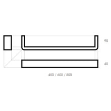 Load image into Gallery viewer, Icona Mont 800mm Heated Towel Rail - Matte Black