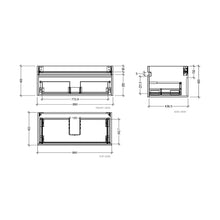 Load image into Gallery viewer, 900 Brookfield 1 Drawer Wall Hung Vanity Gloss White with Clasico Top