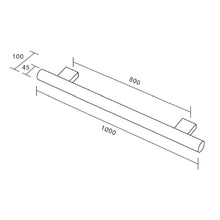 Load image into Gallery viewer, Heiko 1000 Vertical Heated Pole Towel Warmer Polished Chrome
