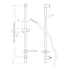 Load image into Gallery viewer, Voda Soul 3 Function Slide Shower Chrome