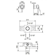 Load image into Gallery viewer, Fantini Nostromo Round Shower Mixer External Gunmetal