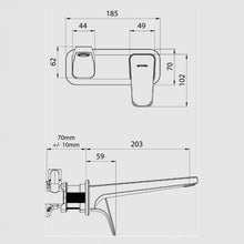 Load image into Gallery viewer, Waipori Wall Mounted Single Lever Mixer Matte Black
