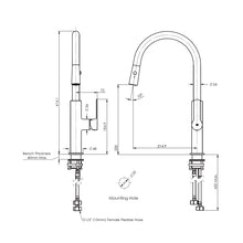 Load image into Gallery viewer, Astro II Pull-Down Sink Mixer Brushed Brass