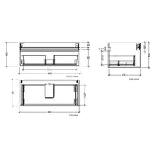 Load image into Gallery viewer, 900 Brookfield Single Tier Wall Hung Vanity Charred Oak