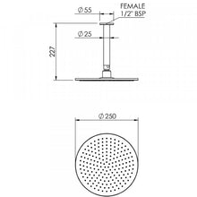 Load image into Gallery viewer, Tate Rain Head Ceiling Mounted Chrome (180mm)