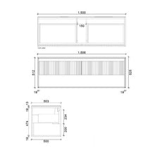 Load image into Gallery viewer, Plato Largo 1500 2 Drawers, Open Shelf Walnut Oak