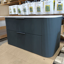 Load image into Gallery viewer, Tondo Arco 1000 2 Drawer Left Hand Curve Wall Vanity Kombu Green