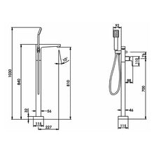 Load image into Gallery viewer, Greens Tru Freestanding Bath Filler Chrome