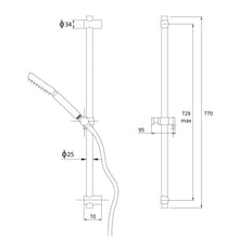 Load image into Gallery viewer, Voda Single Function Slide Shower Stainless Steel