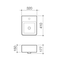 Load image into Gallery viewer, Caroma Cube Wall Basin 320mm - 1 Taphole