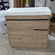 Load image into Gallery viewer, Athena Cara Alumino Slim 900 Floor Vanity Ranfurly Oak