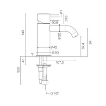 Load image into Gallery viewer, Buddy Basin Mixer Black Chrome