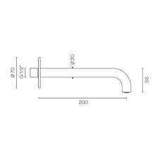 Load image into Gallery viewer, Buddy 200mm Wall Mount Spout Aged Brass Organic