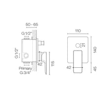 Load image into Gallery viewer, Como Bath Shower Diverter Mixer Matt Black