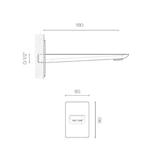 Load image into Gallery viewer, Como wall mount bath spout Brushed Nickel