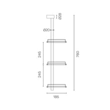 Load image into Gallery viewer, Tube 3 Tier Shower Caddy Gunmetal