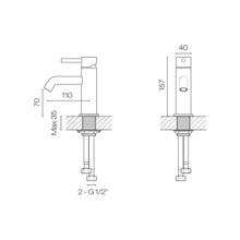 Load image into Gallery viewer, Tube Basin Mixer Chrome