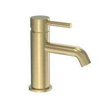 Load image into Gallery viewer, Tube Basin Mixer Brushed Brass PVD