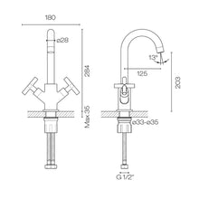Load image into Gallery viewer, Tube Plus Basin Mixer - Chrome