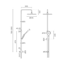 Load image into Gallery viewer, Tube Round Column Shower with 200mm Rainhead Chrome