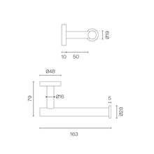 Load image into Gallery viewer, Tube Toilet Roll Holder Chrome