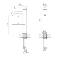 Load image into Gallery viewer, Tube Vessel Basin Mixer Chrome