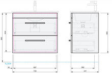 Load image into Gallery viewer, Riva Classic 750 2 Drawer Wall Hung Vanity