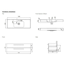 Load image into Gallery viewer, Splash 1200 2 Drawer Single Bowl Wall Hung Vanity