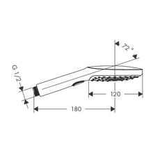 Load image into Gallery viewer, Hansgrohe Hand shower 120 3 jet with 1600mm hose Brushed Bronze
