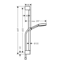 Load image into Gallery viewer, Hansgrohe Pulsify Select S 3Jet 65mm Shower Slide Chrome

