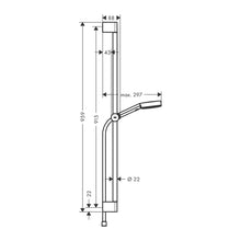 Load image into Gallery viewer, Hansgrohe Pulsify Select S 105 3Jet 900 Rail Shower Black
