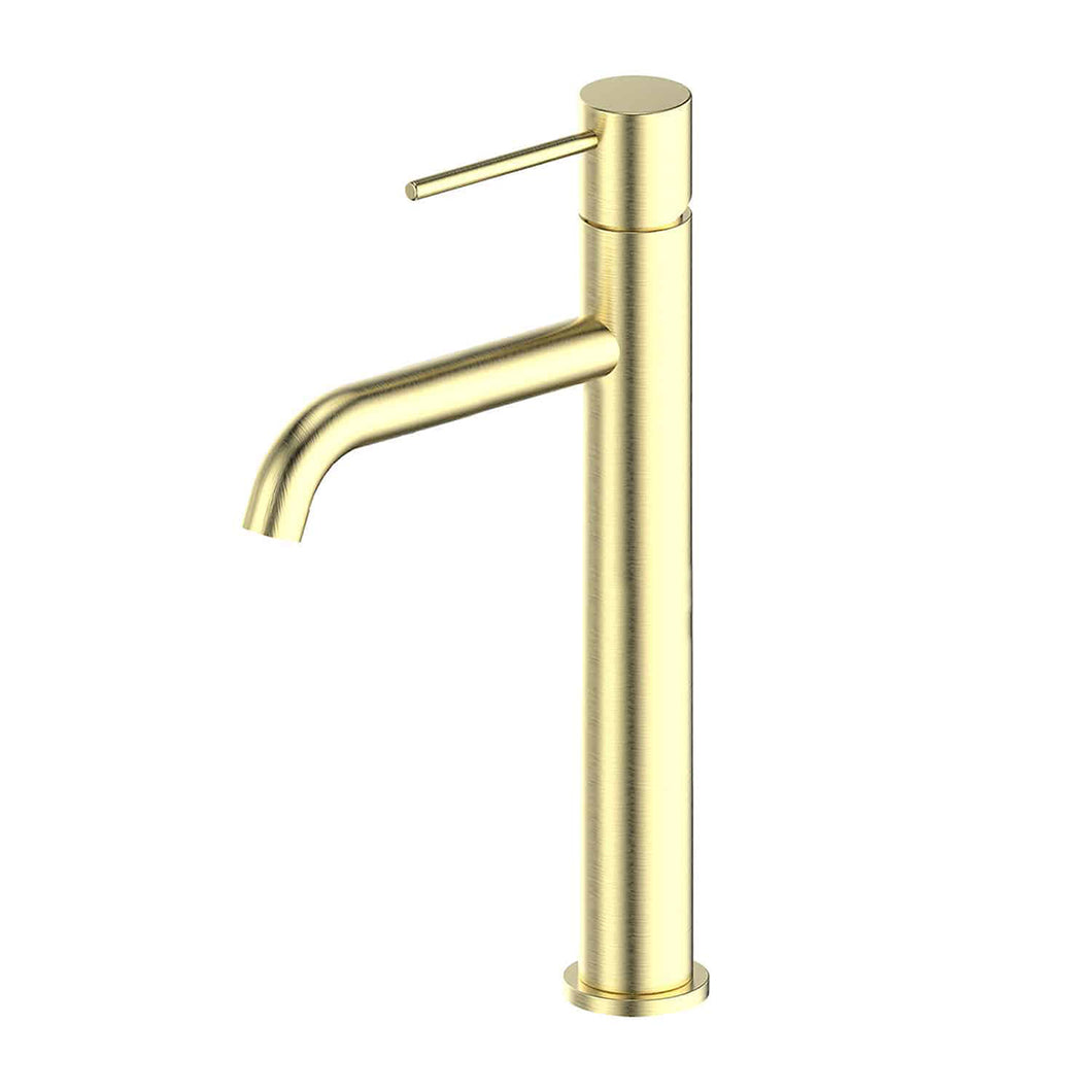 Greens Tower Basin Mixer Brushed Brass