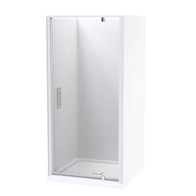 Load image into Gallery viewer, Soul 1000 3 Sided Flat Wall Centre Waste White Frame Shower Enclosure
