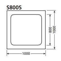 800mm Small Square(1000x1000 Blank Size) Showerdome