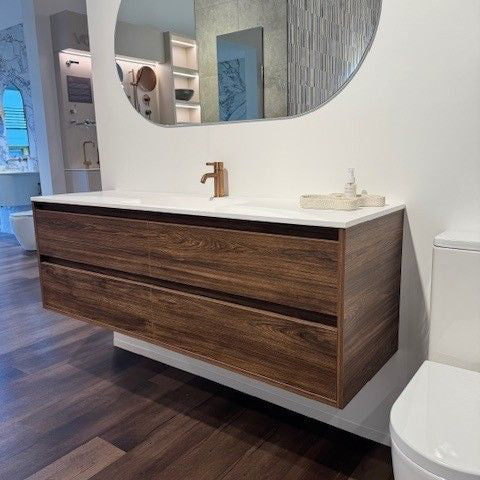 Prava Spio 1500 4 Drawer Vanity Hickory Oak