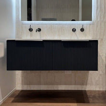 Load image into Gallery viewer, Forma Spio 1200 2 Drawer Vanity Double Basin Black Bark
