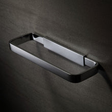 Load image into Gallery viewer, Podium Towel Stirrup Black Bar With Rose Gold Trim
