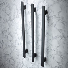 Load image into Gallery viewer, Studio 1 1000mm Vertical Heated Pole Towel Rail - Black
